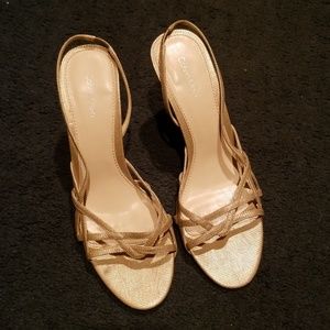 Calvin klein gold sling back